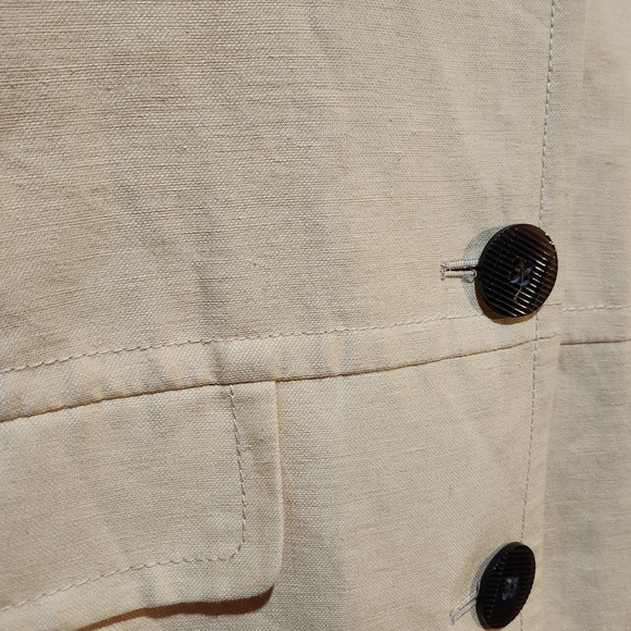 Kasper sz 16 daffodil linen blend boxy contemporary style blazer - Picture 4 of 6